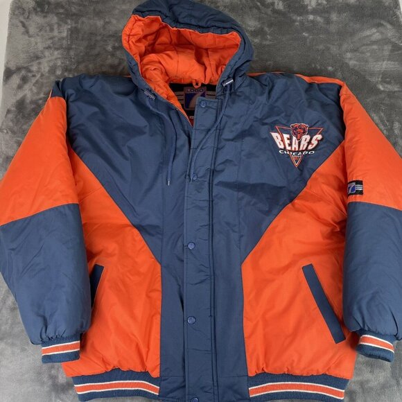 90S Chicago Bears Puffer Jacket Vintage Mens Size XL Logo 7 Sports NFL